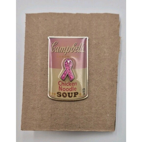 Campbells Chicken Noodle Soup Breast Cancer Ribbon - Picture 1 of 2